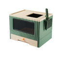 Foldable Top Entry Cat Litter Box with Lid Z6856