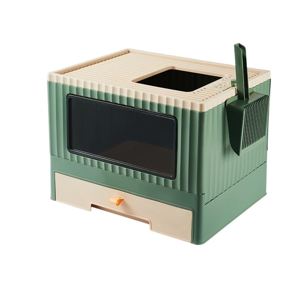 Foldable Top Entry Cat Litter Box with Lid Z6856