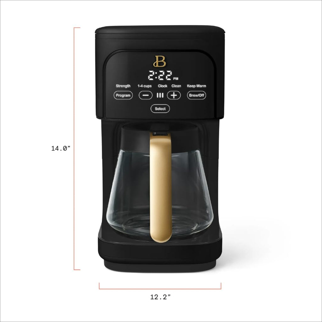 12 Cup Programmable Coffee Maker with Glass Carafe and Reusable Filter E259852