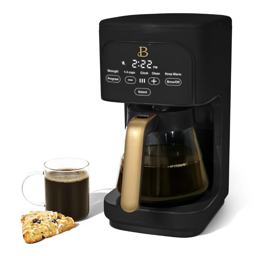 12 Cup Programmable Coffee Maker with Glass Carafe and Reusable Filter E259852