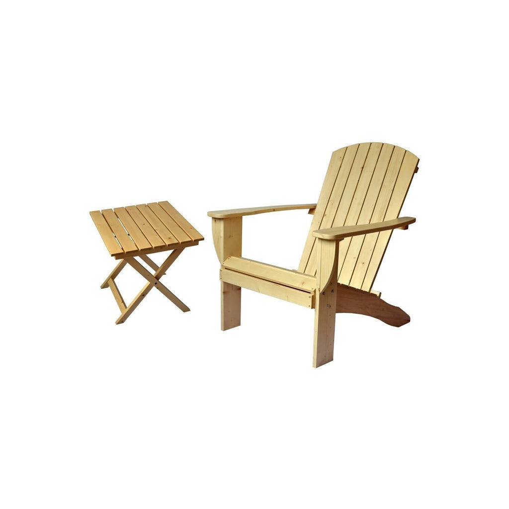 Adirondack Chair with Table & Bottle Opener Solid Cedar Wood I210