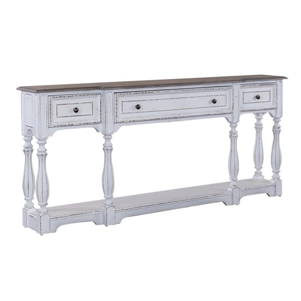 72-Inch Console Table with 3 Drawers and Bottom Shelf J969
