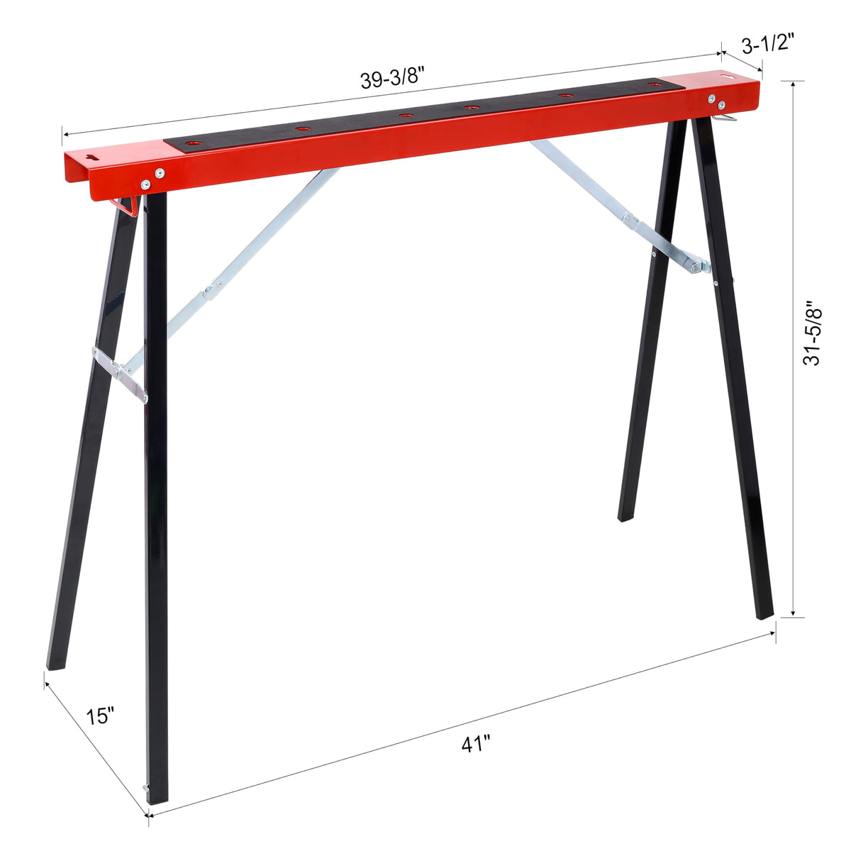 2 Pack Folding Heavy Duty Metal Sawhorse 550 Lb Capacity P636