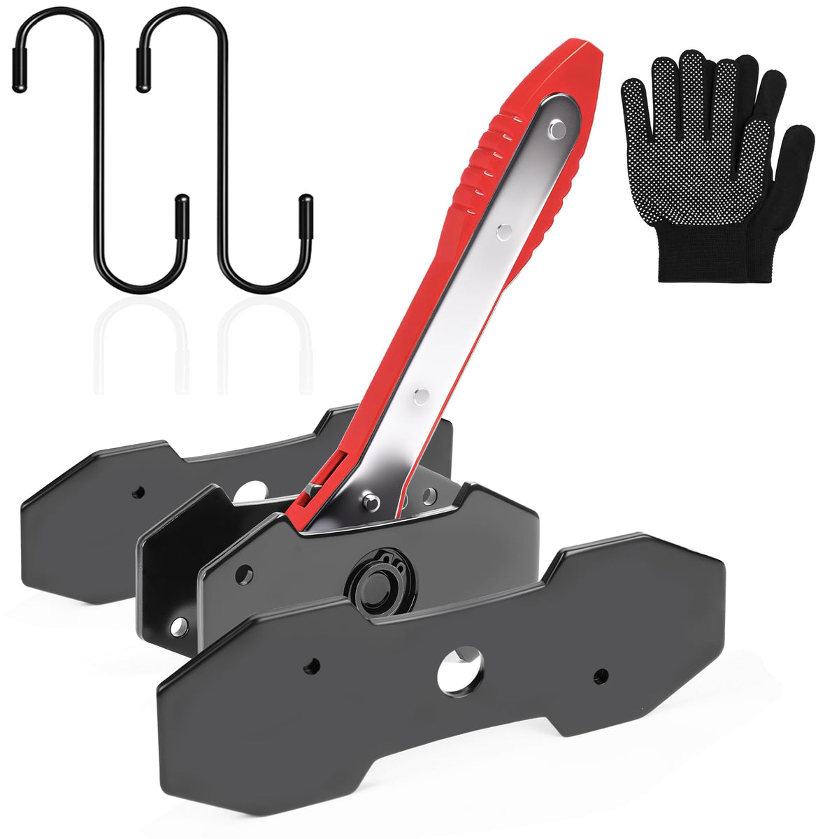 Brake Caliper Compression Tool with 2 Steel Plates and 2 Hooks T28620