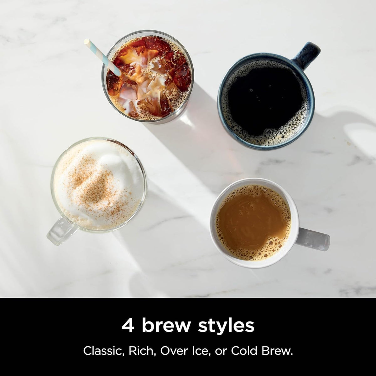 Hot & Iced XL Coffee Maker with Rapid Cold Brew, 8 Sizes, Black L88306