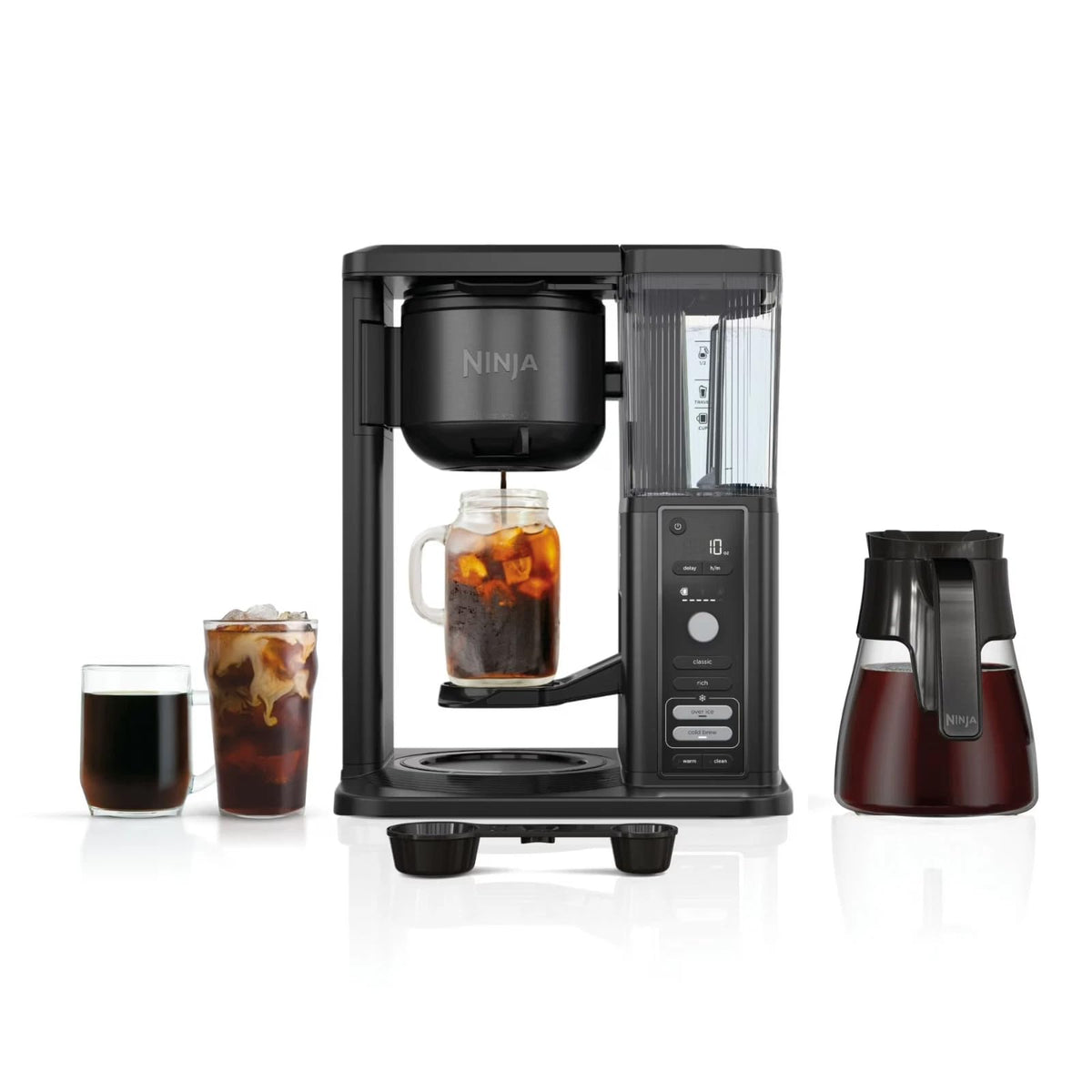 Hot & Iced XL Coffee Maker with Rapid Cold Brew, 8 Sizes, Black L88306