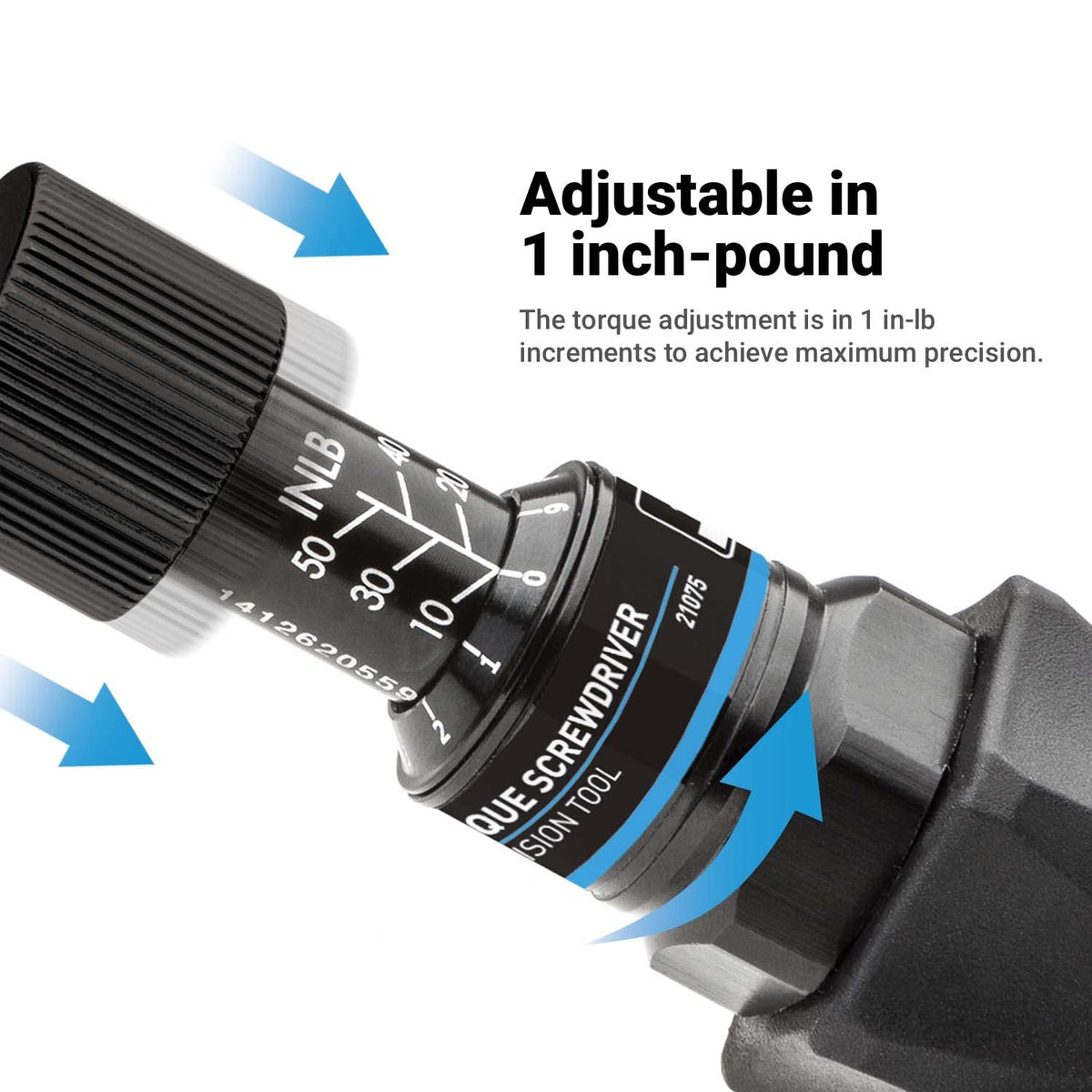 Black 10-50 in-lbs Torque Screwdriver Set P47747