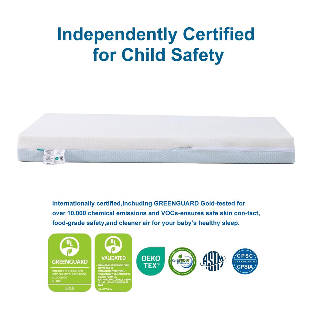 Mini Crib Mattress Dual-Sided Foam with Washable Cover X99671