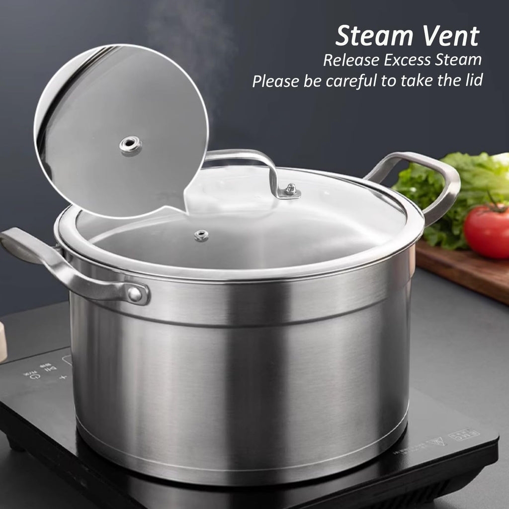 Clear Glass Lids with Steam Vent V3293