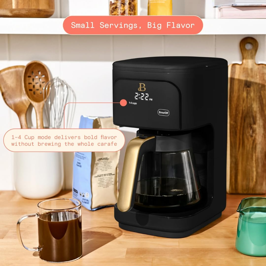 12 Cup Programmable Coffee Maker with Glass Carafe and Reusable Filter E259852