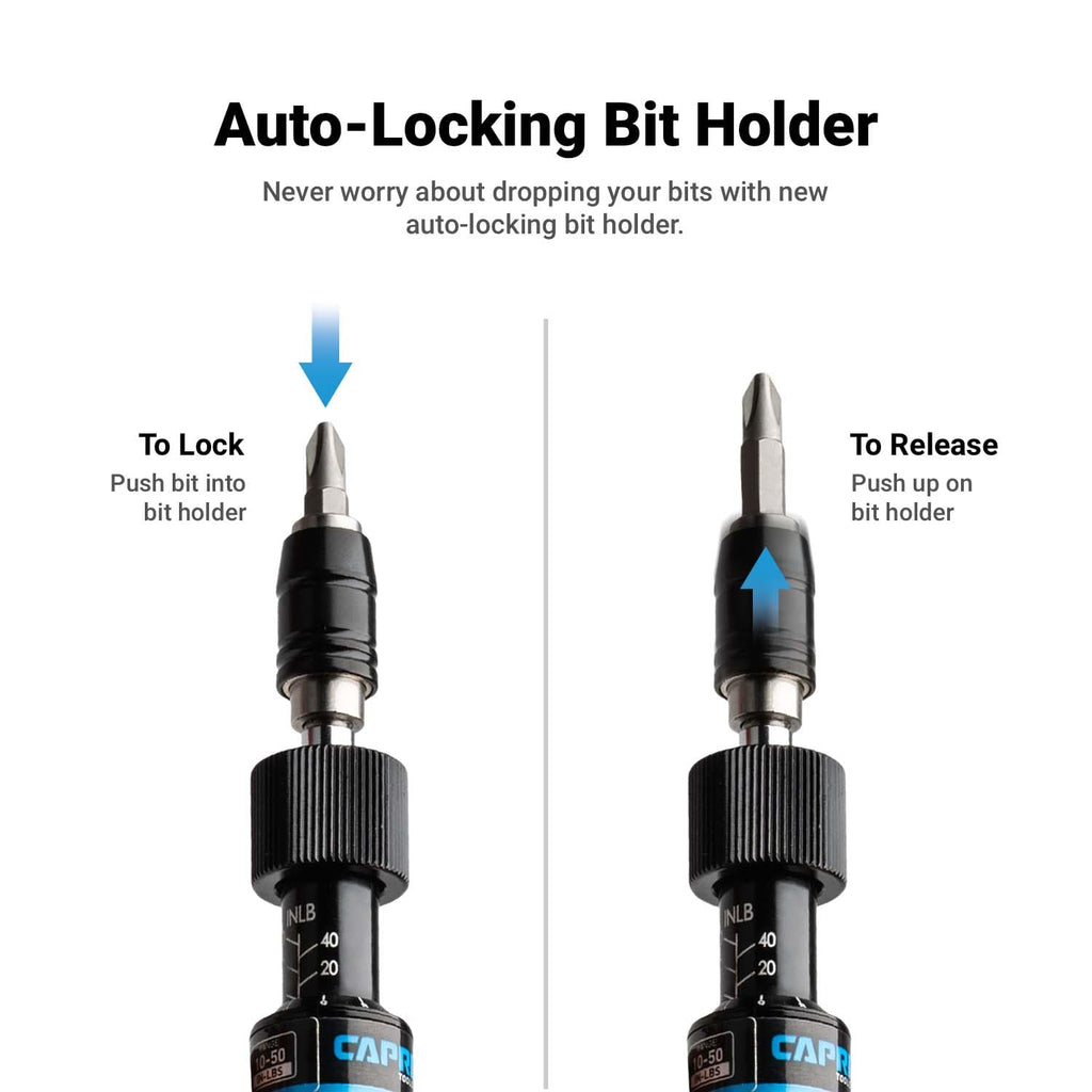 Black 10-50 in-lbs Torque Screwdriver Set P47747