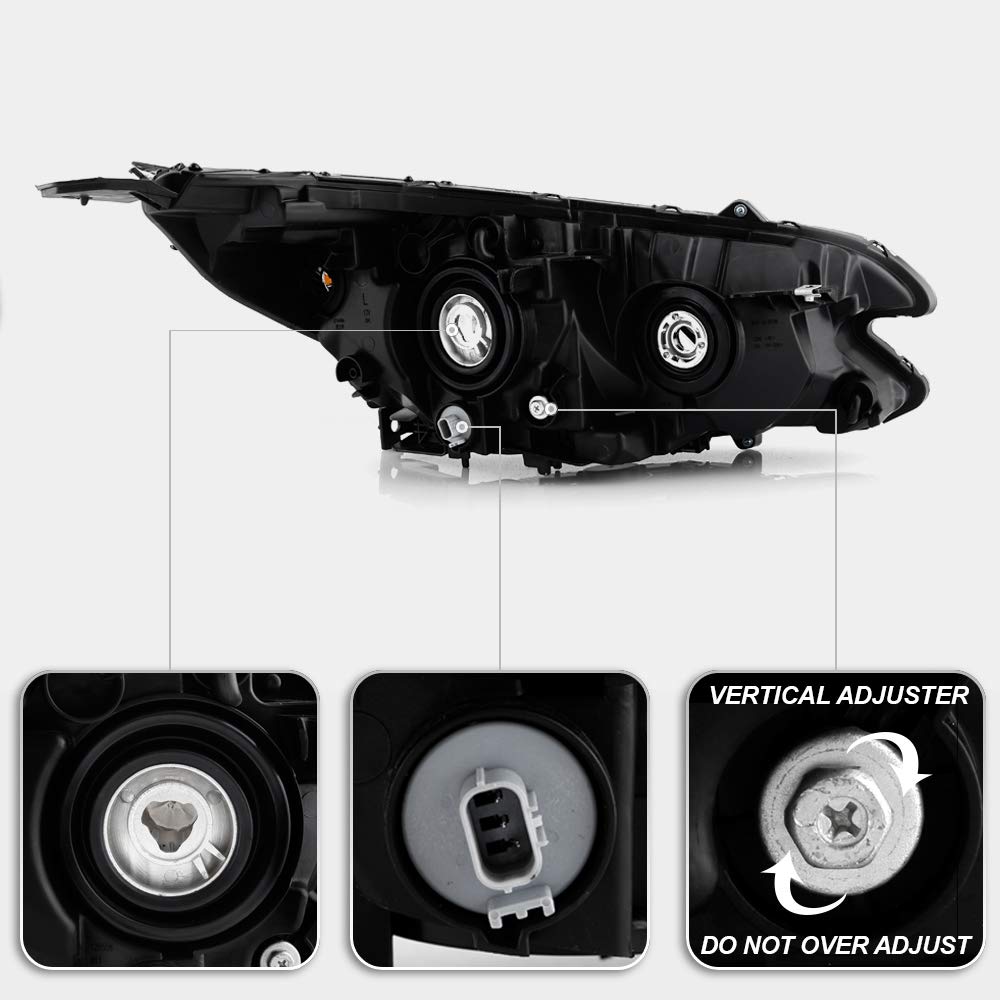 For 2015-2016 Honda CRV Halogen Type LED DRL Headlights Assembly Pair Set Left+Right Q89766