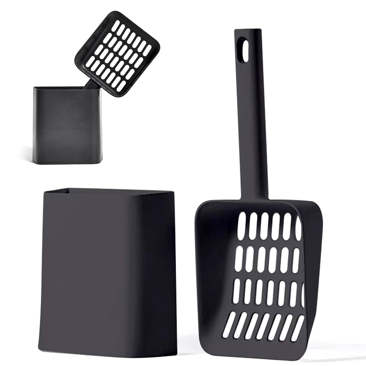 2 in 1 Cat Litter Scoop with Holder Stand X587516