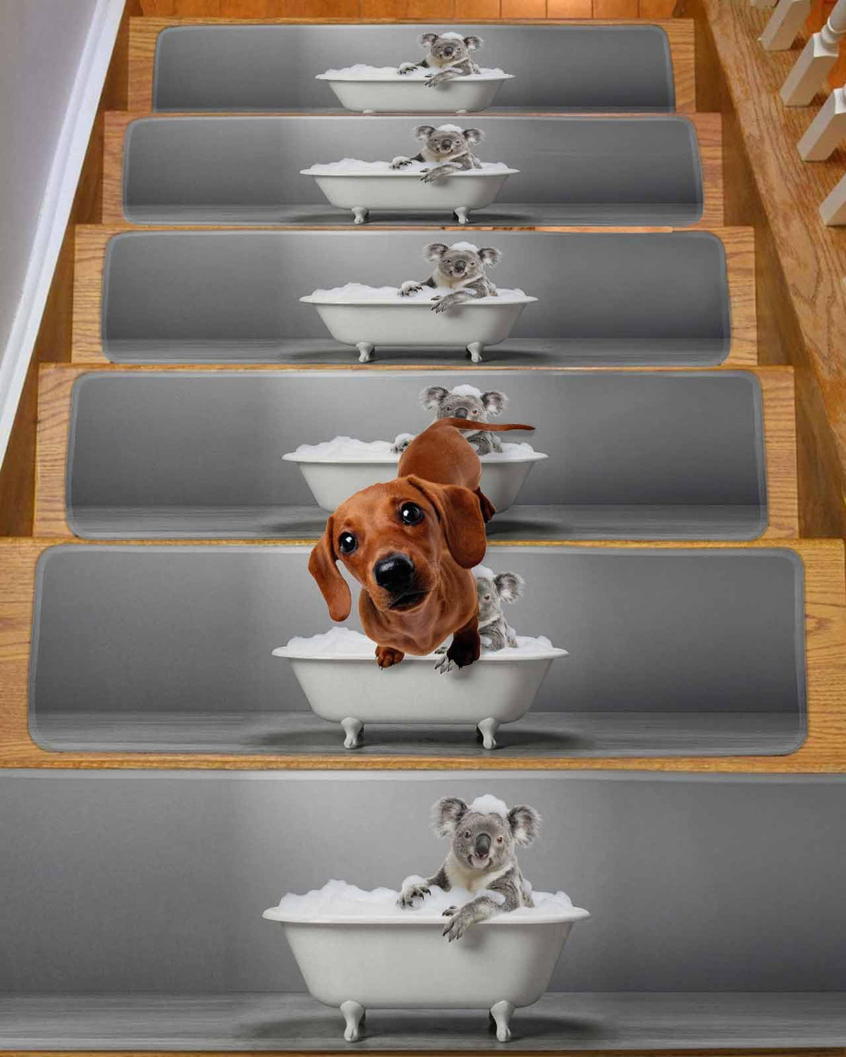 Non Slip Stair Treads Set of 10 30"x8" L57908
