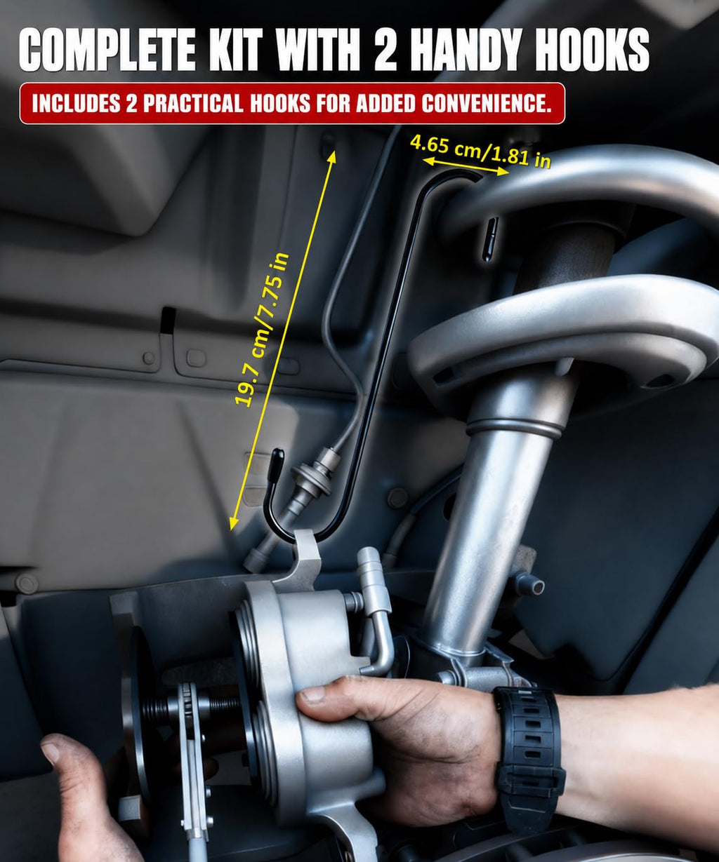 Brake Caliper Compression Tool with 2 Steel Plates and 2 Hooks T28620