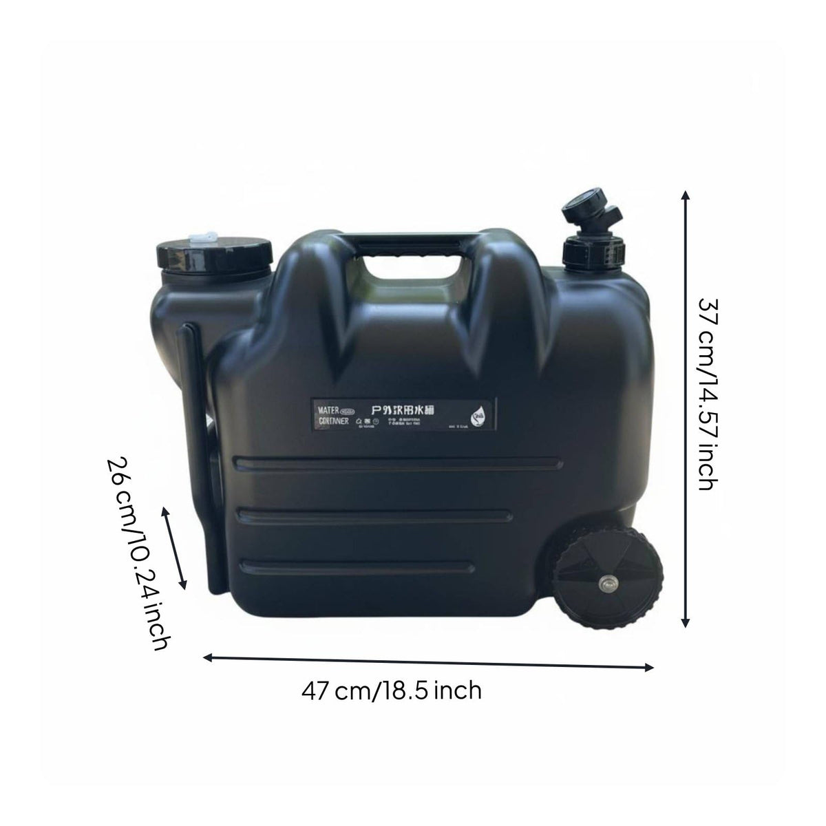 Portable Water Jug with Wheels and Built-In Tap E327279