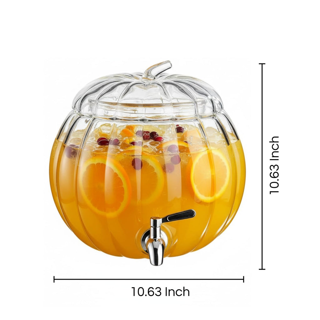 Glass Pumpkin Drink Dispenser 2 Gallon N73206