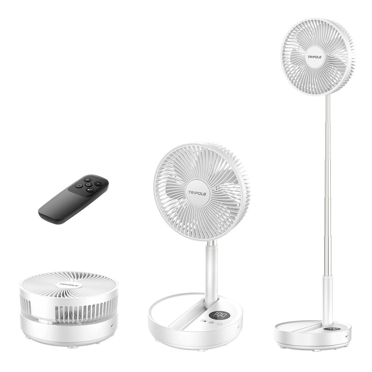Portable Rechargeable Oscillating Standing Fan Y8070
