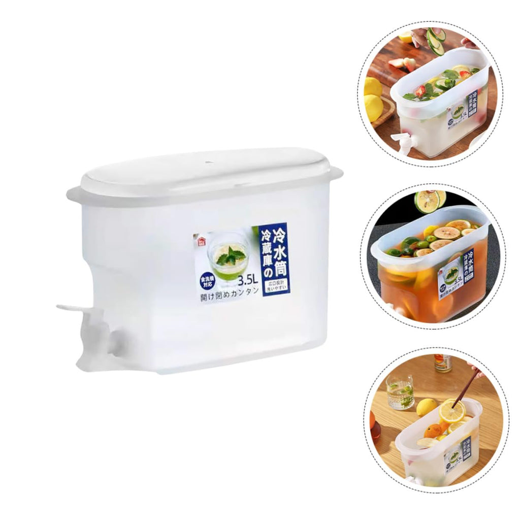 Fridge Water Jug 3.5l PP Drink Dispenser with Faucet W562719