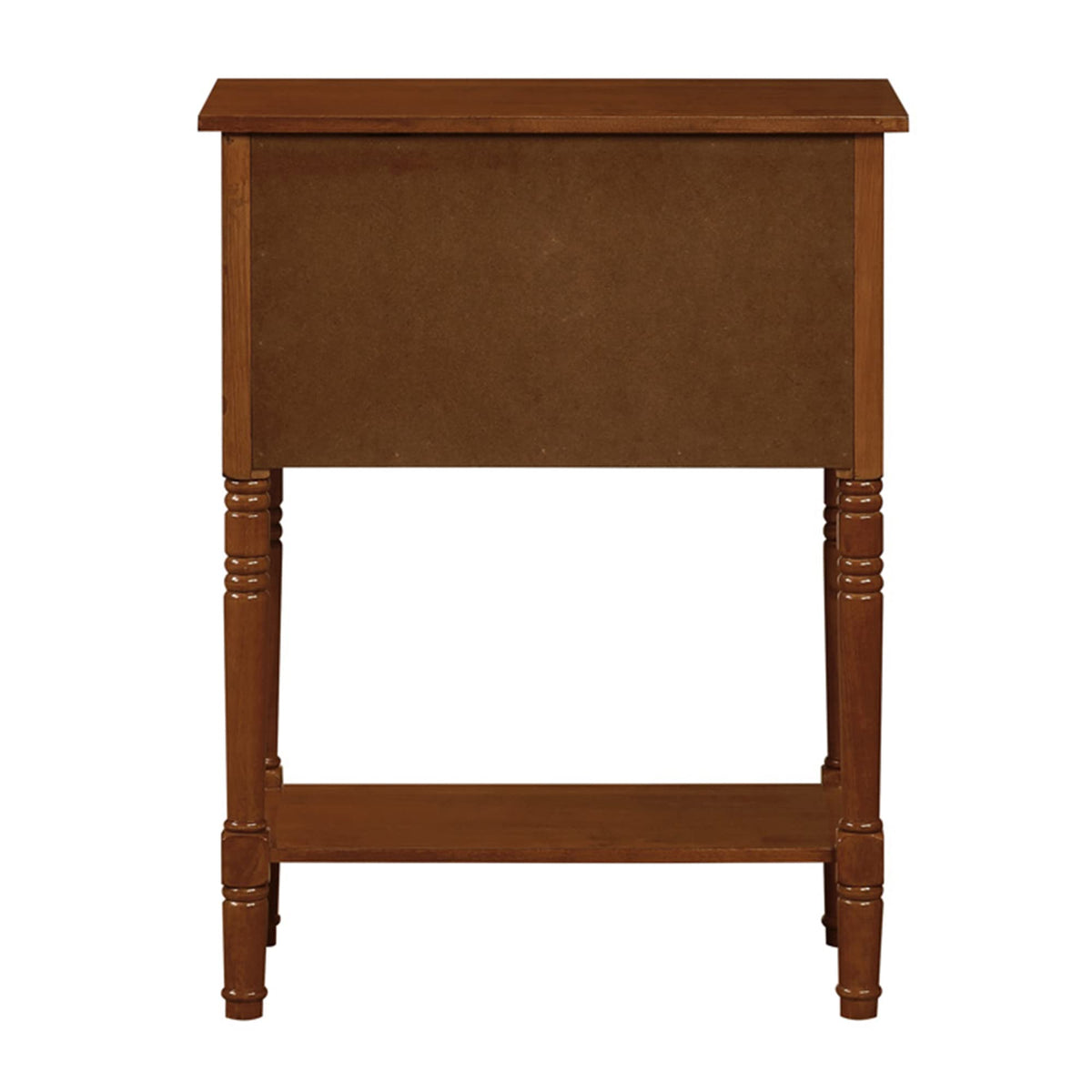 Cherry Hall Table with 3 Storage Drawers and Shelf Y589