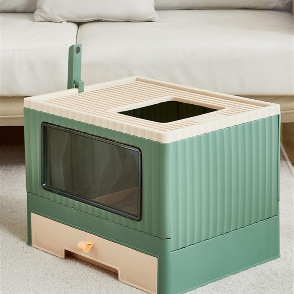 Foldable Top Entry Cat Litter Box with Lid Z6856