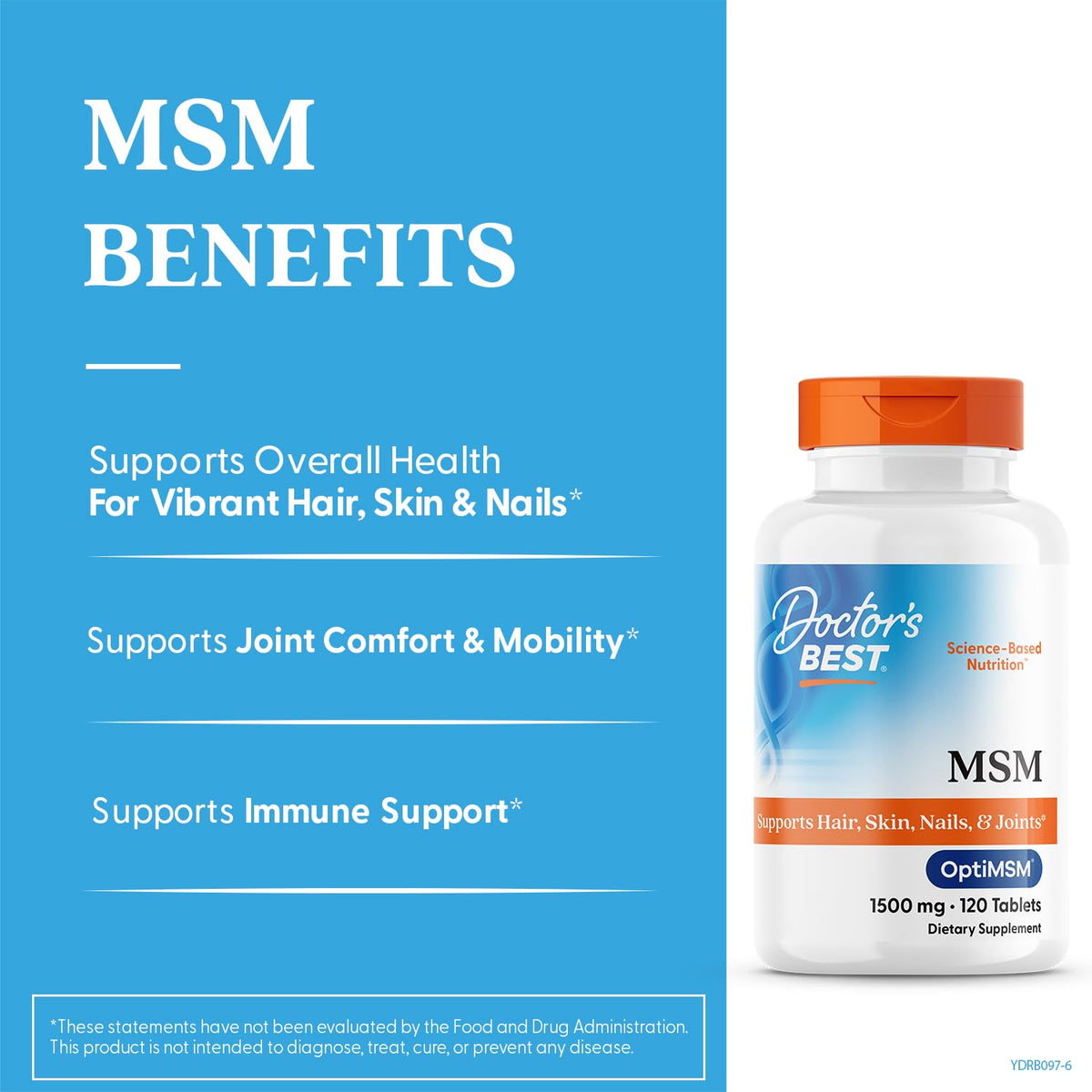 MSM Supplement 1500mg 120 Tablets T376227