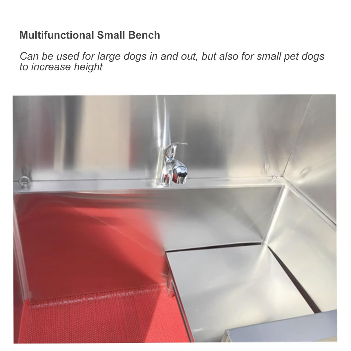 Stainless Steel Dog Grooming Bathtub with Stairs M9216