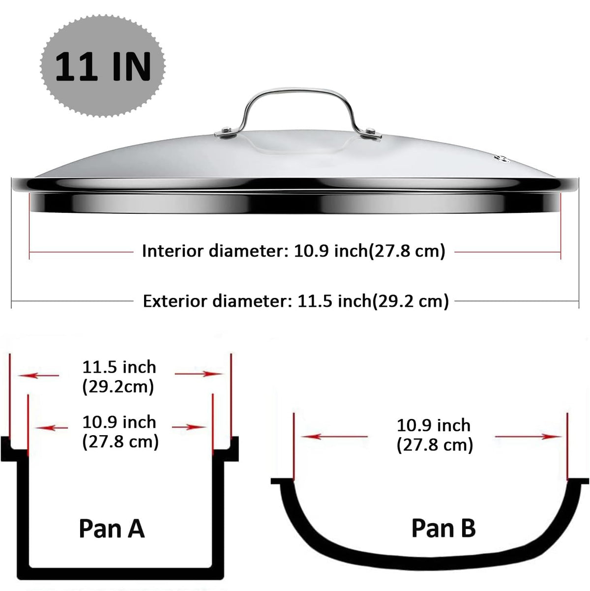 Clear Glass Lids with Steam Vent V3293