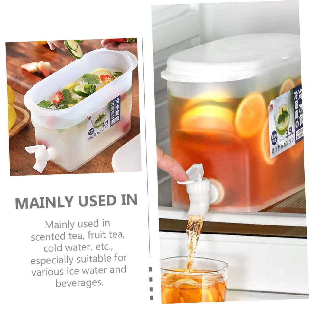 Fridge Water Jug 3.5l PP Drink Dispenser with Faucet W562719