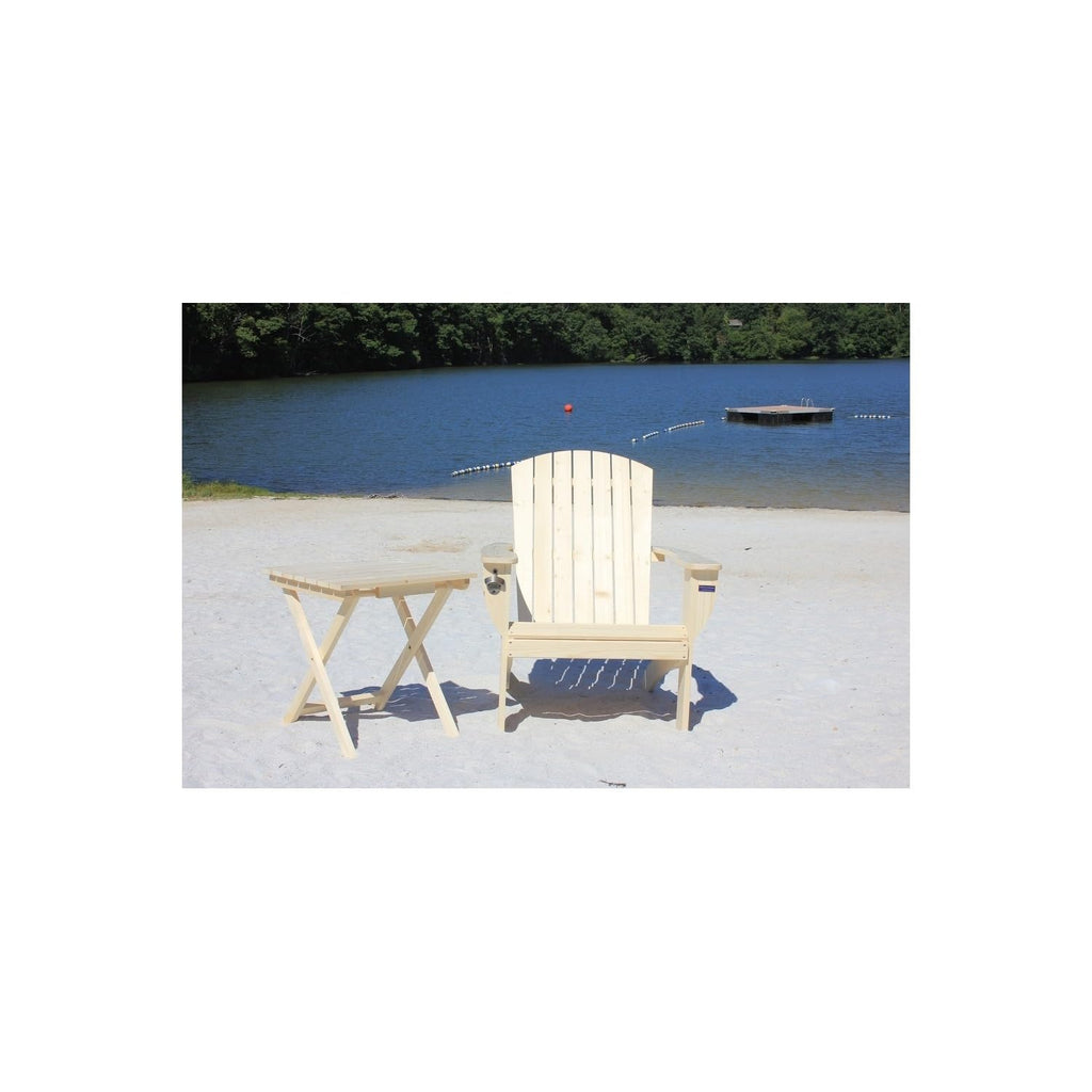 Adirondack Chair with Table & Bottle Opener Solid Cedar Wood I210