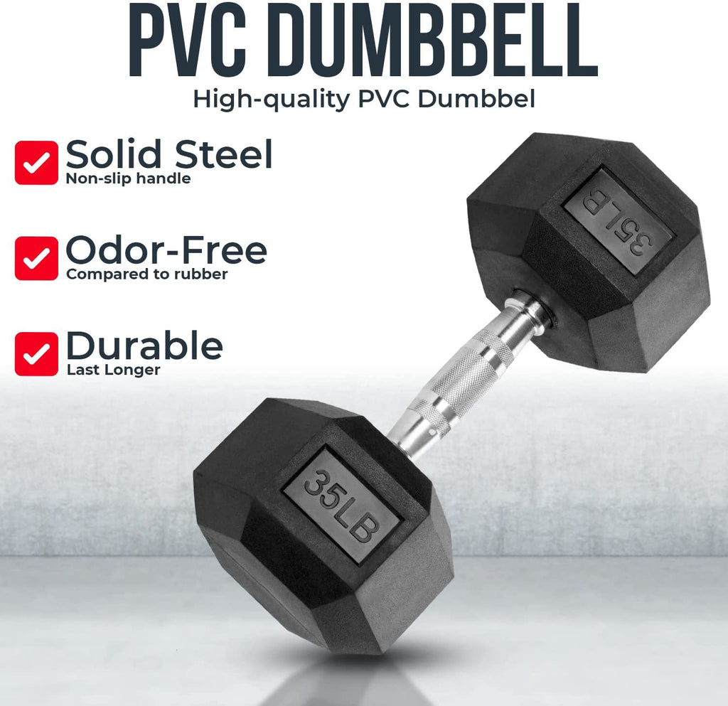 PVC Coated Hex Dumbbells Z386845