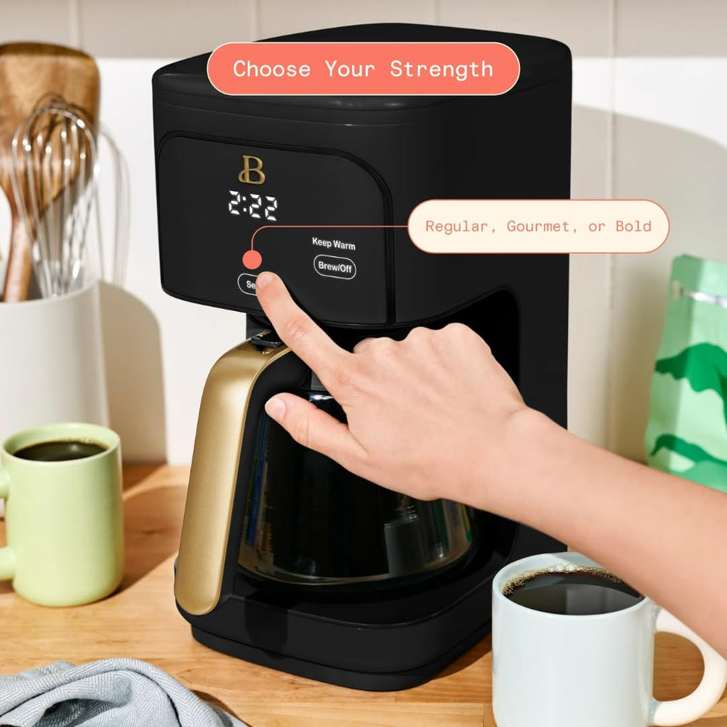 12 Cup Programmable Coffee Maker with Glass Carafe and Reusable Filter E259852