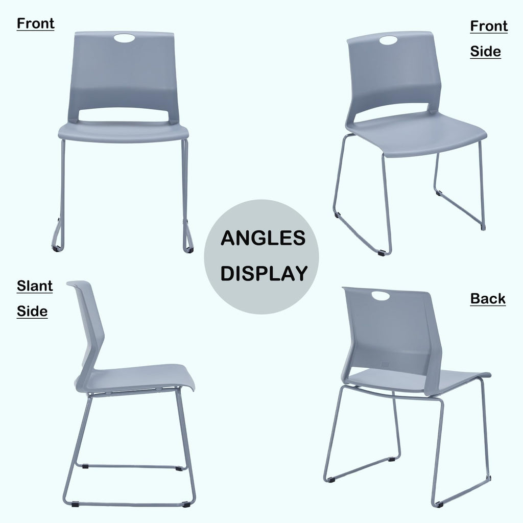 Grey Stackable Chairs Set of 8 H17399