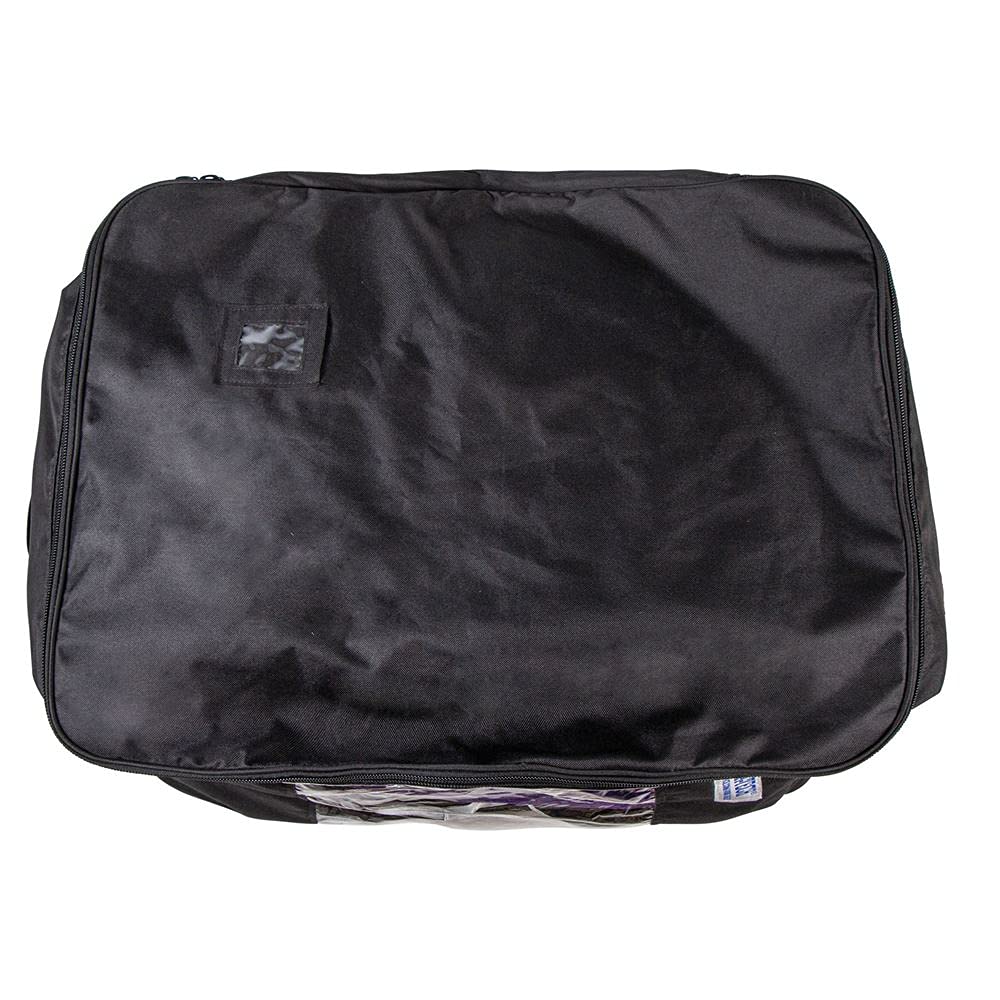 Black Nylon Lined Storage Bag with Three-Sided Zipper A273