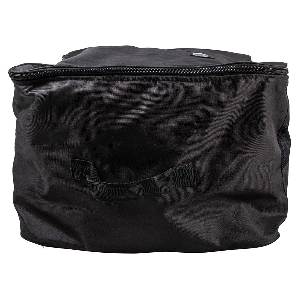 Black Nylon Lined Storage Bag with Three-Sided Zipper A273