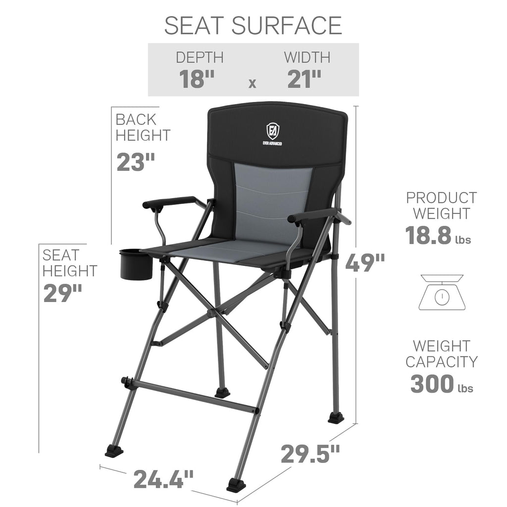 Foldable Camping Chair with Carry Bag Black E95974