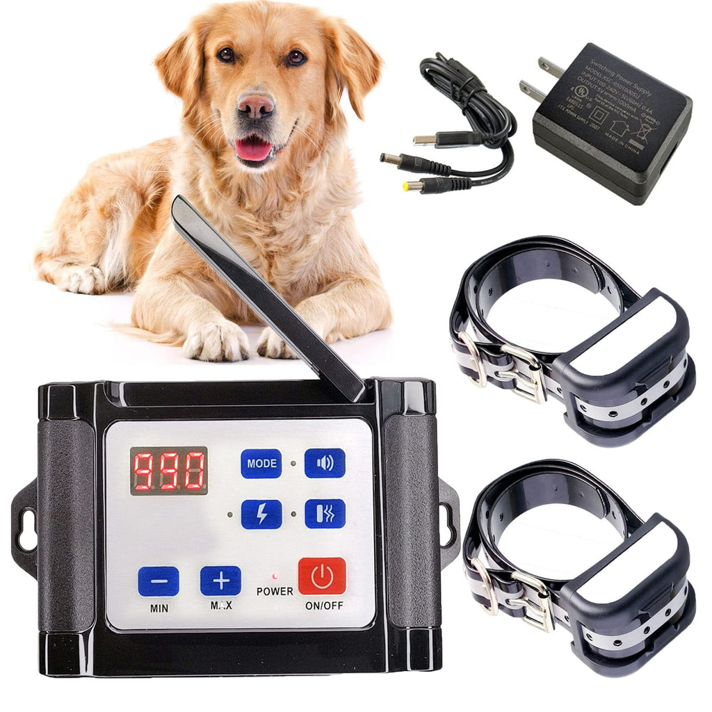 Wireless Dog Fence Training Collar with Remote, Waterproof, 2 Dogs B7970