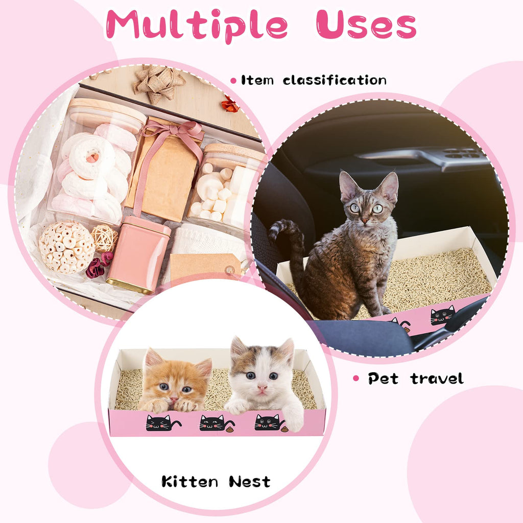 30 Pack Disposable Paper Cat Litter Box T297483