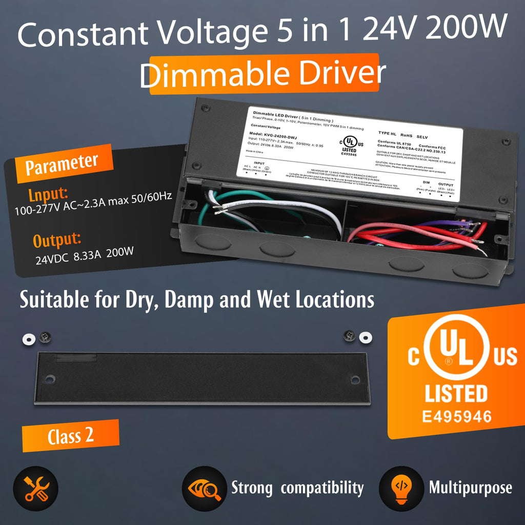 200W Dimmable LED Driver 24V Power Supply A823