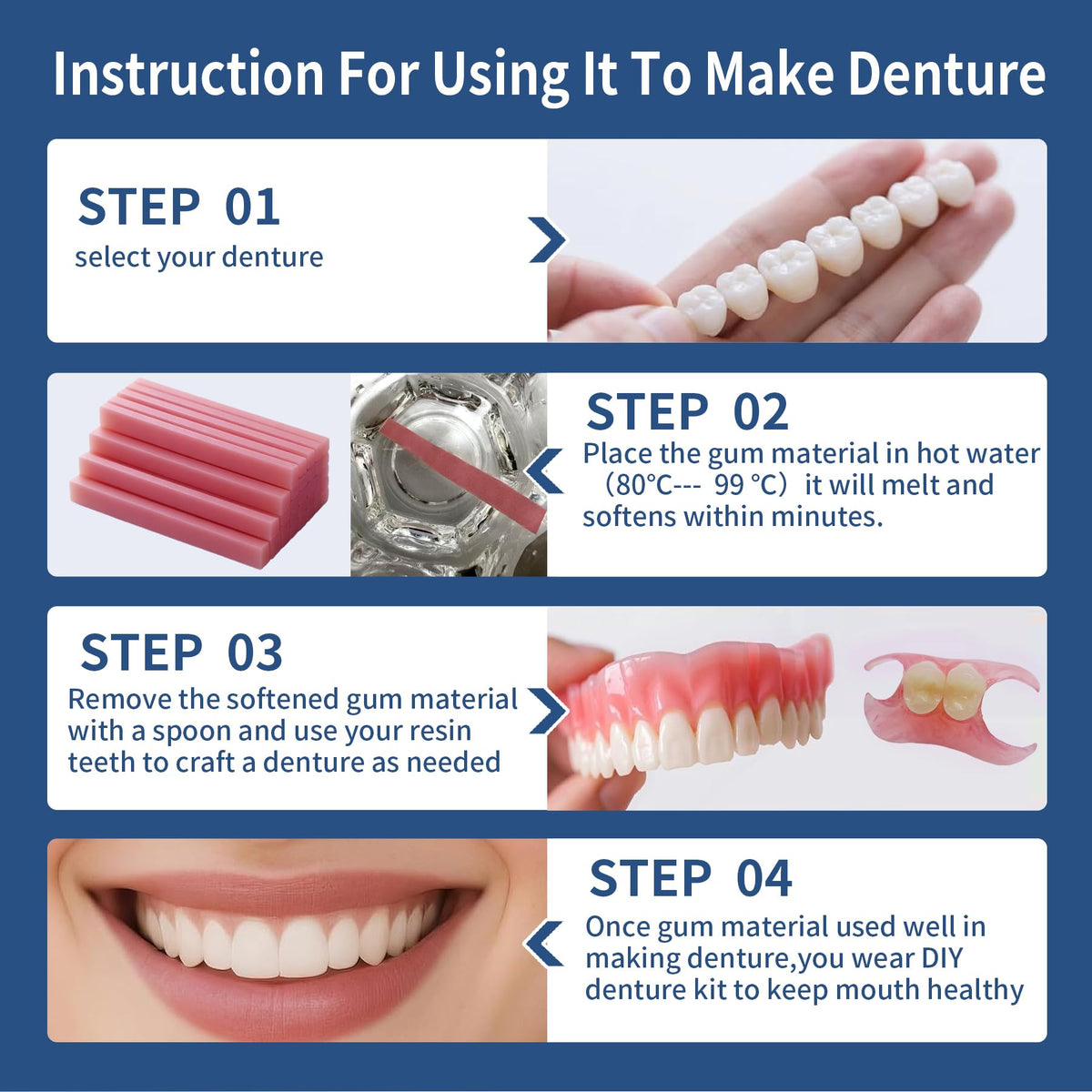 Denture Reline Kit for Upper and Lower Dentures U791419