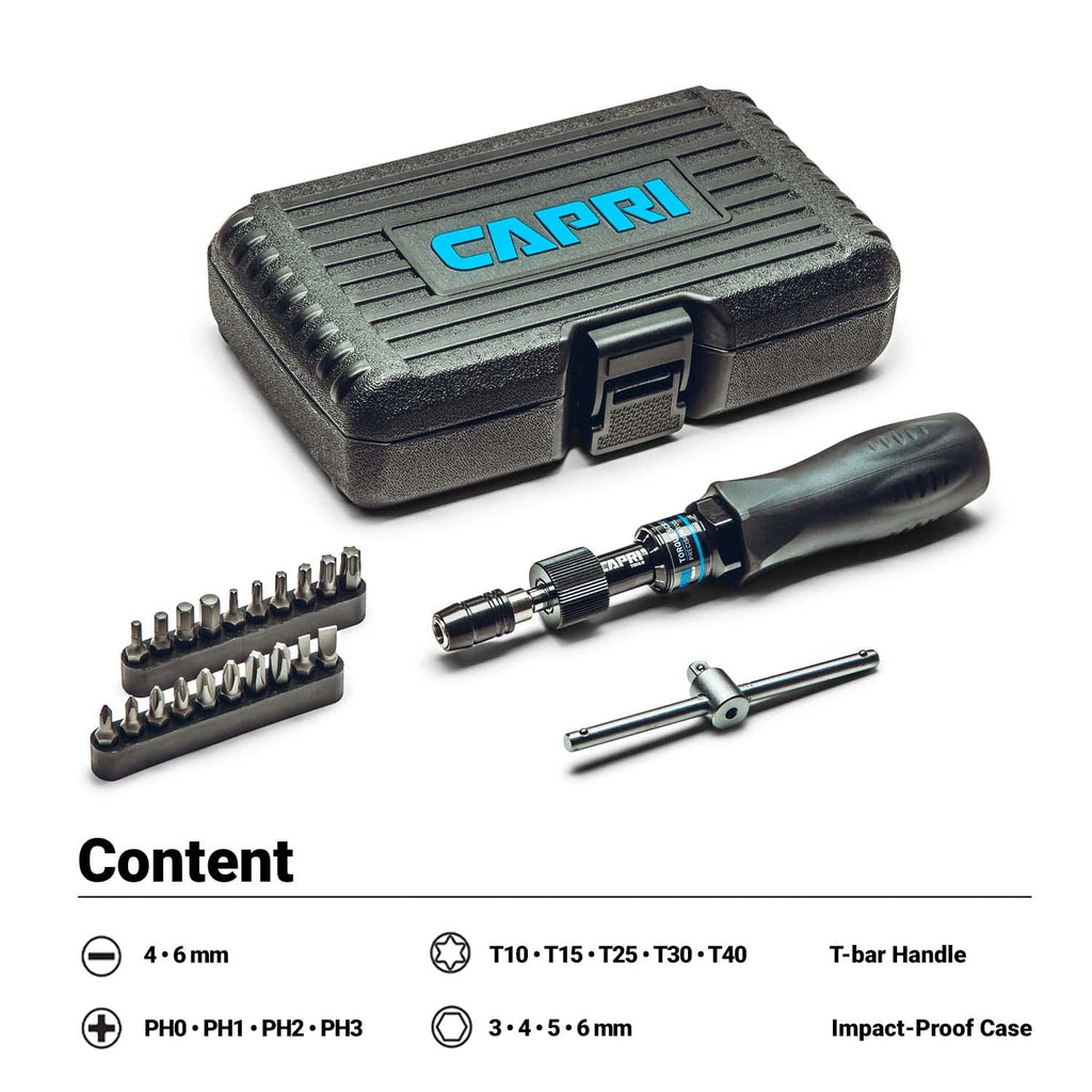 Black 10-50 in-lbs Torque Screwdriver Set P47747