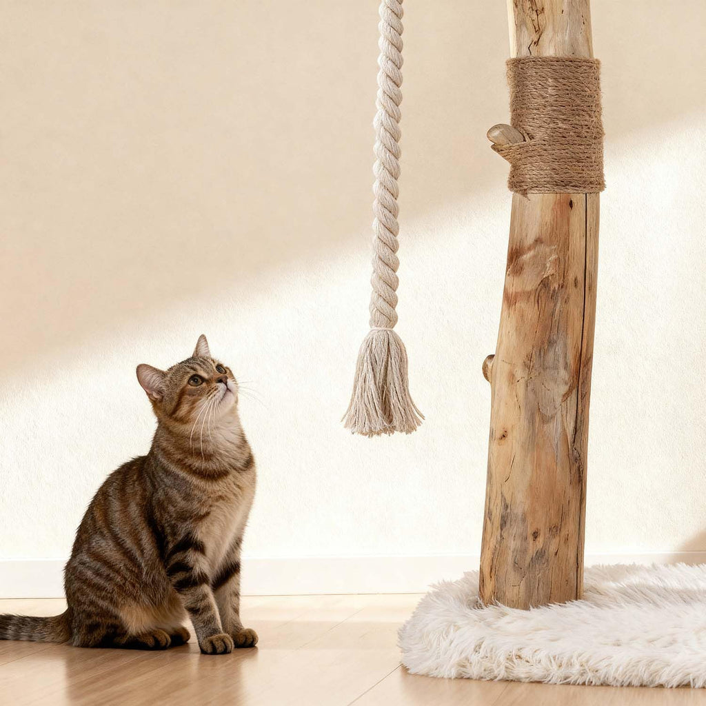 Modern Cat Tree Tower with Sisal Scratching Post W214