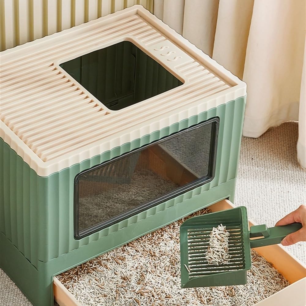 Foldable Top Entry Cat Litter Box with Lid Z6856