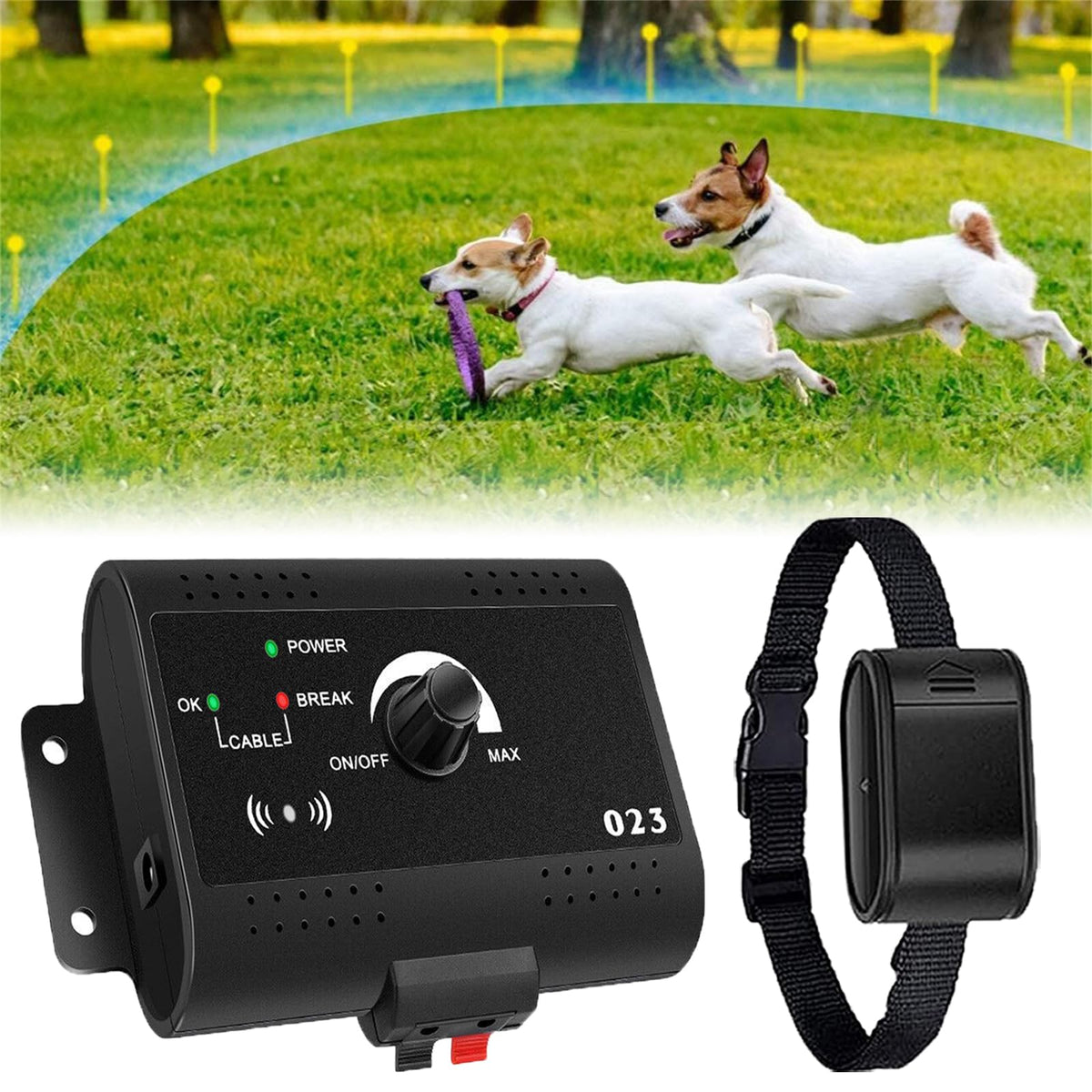 Electric In-ground Dog Fence with Waterproof Collar W6287