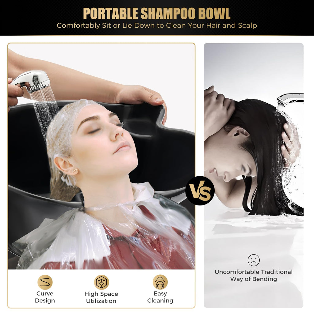 Portable Shampoo Basin with 2 Water Buckets Z9838