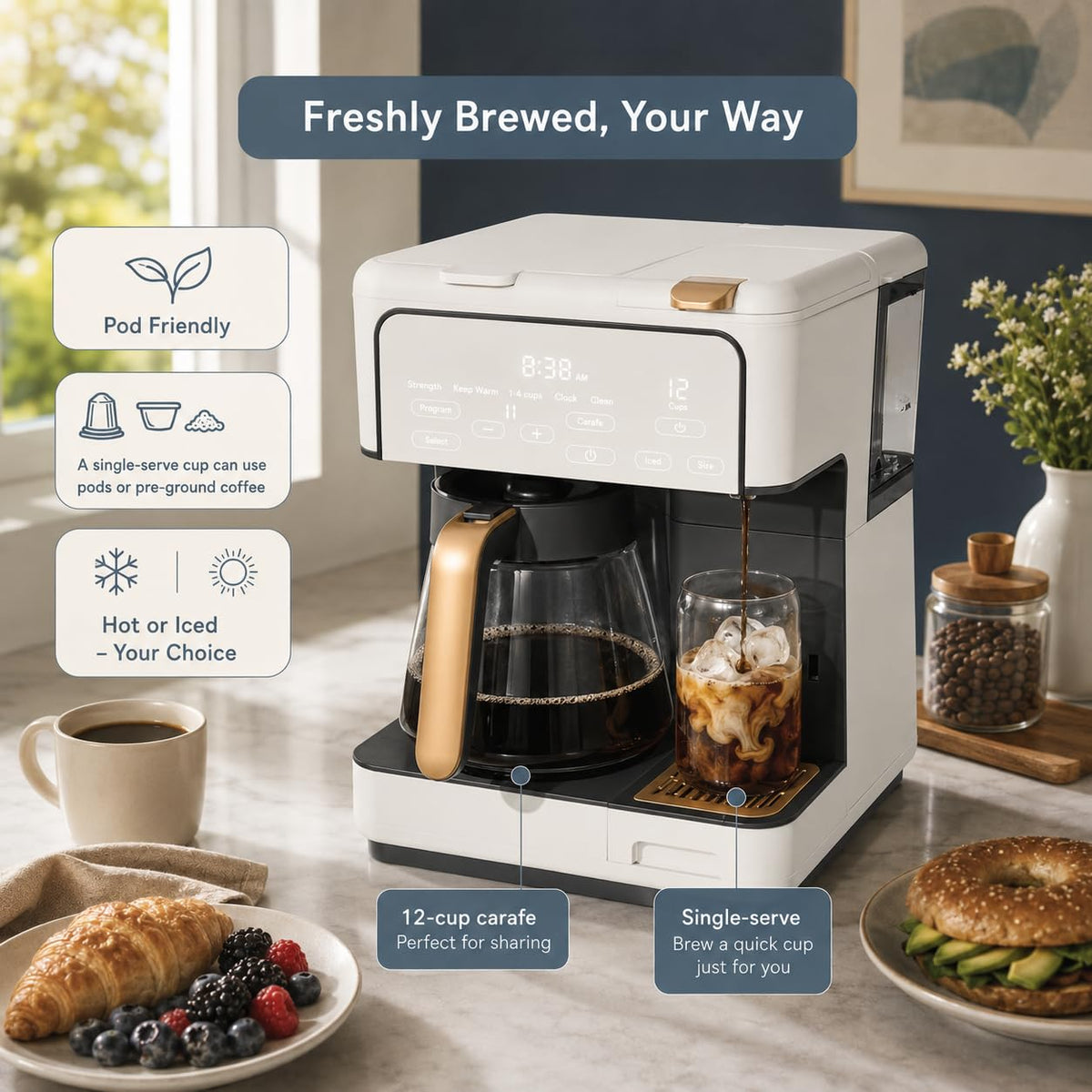 12-Cup Programmable Coffee Maker with Carafe L7293