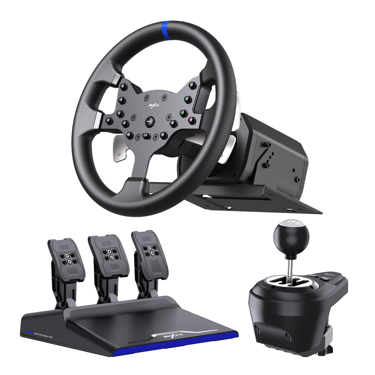 Force Feedback Racing Wheel with Pedals and Shifter I994079