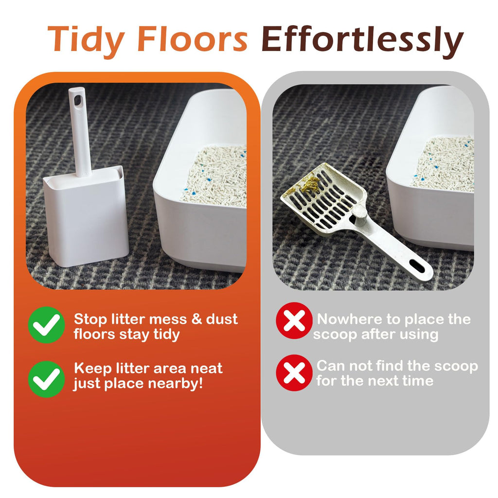 2 in 1 Cat Litter Scoop with Holder Stand X587516