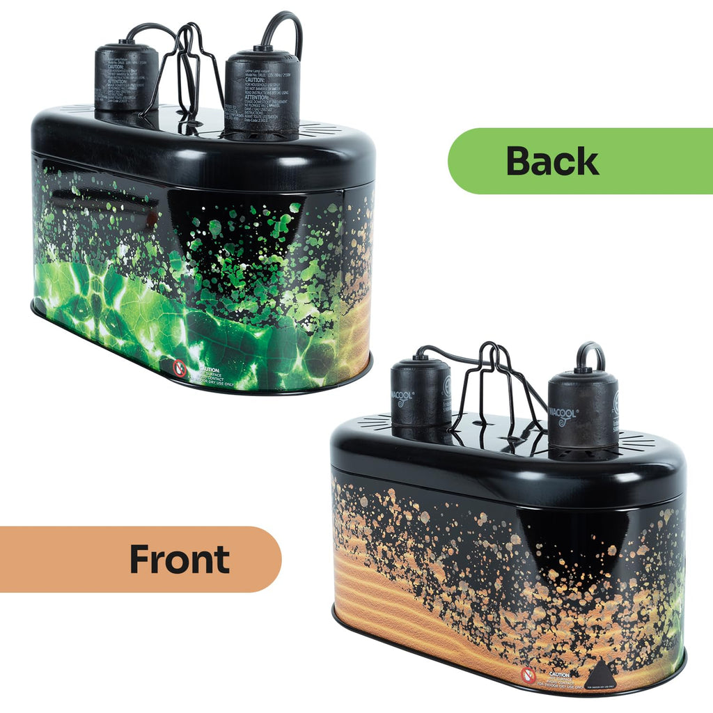 Reptile Dome Light Dual Fixture for 2 Light Bulbs Z32512