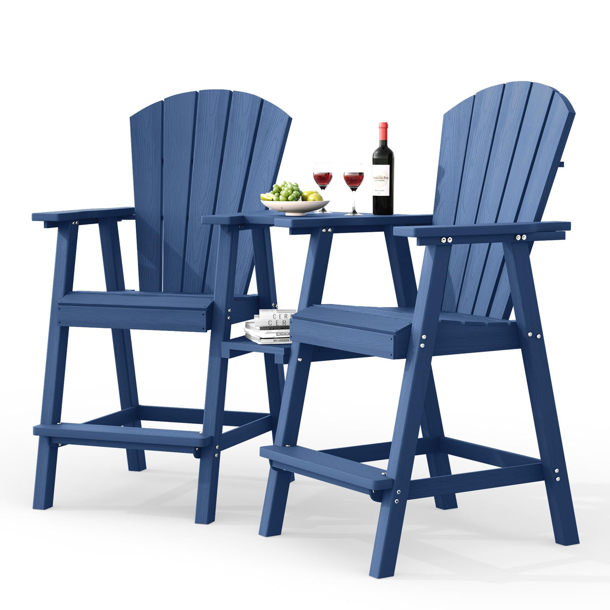 Navy Blue Adirondack Chairs Set of 2 E2647